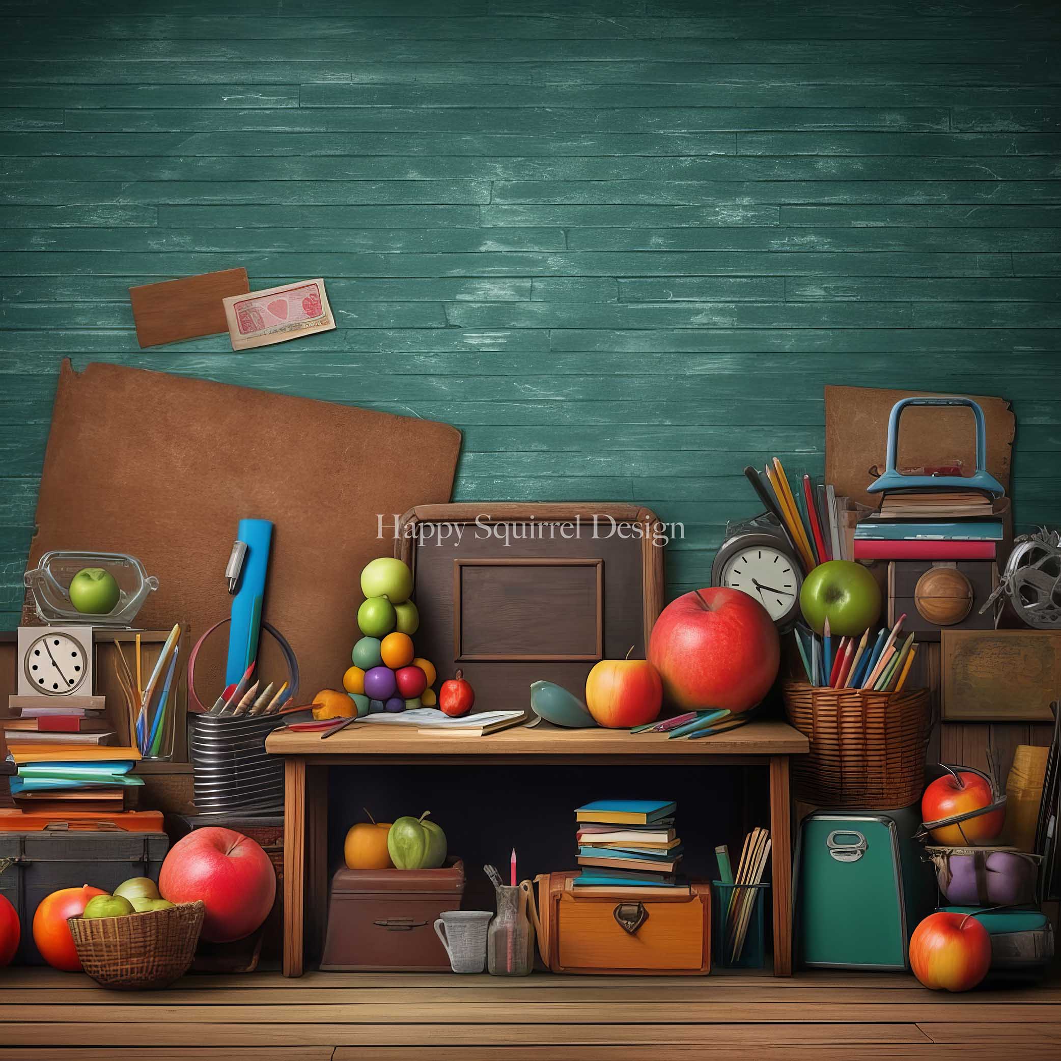 Kate Teachers Pet Classroom Backdrop Designed by Happy Squirrel Design - Kate Backdrop AU