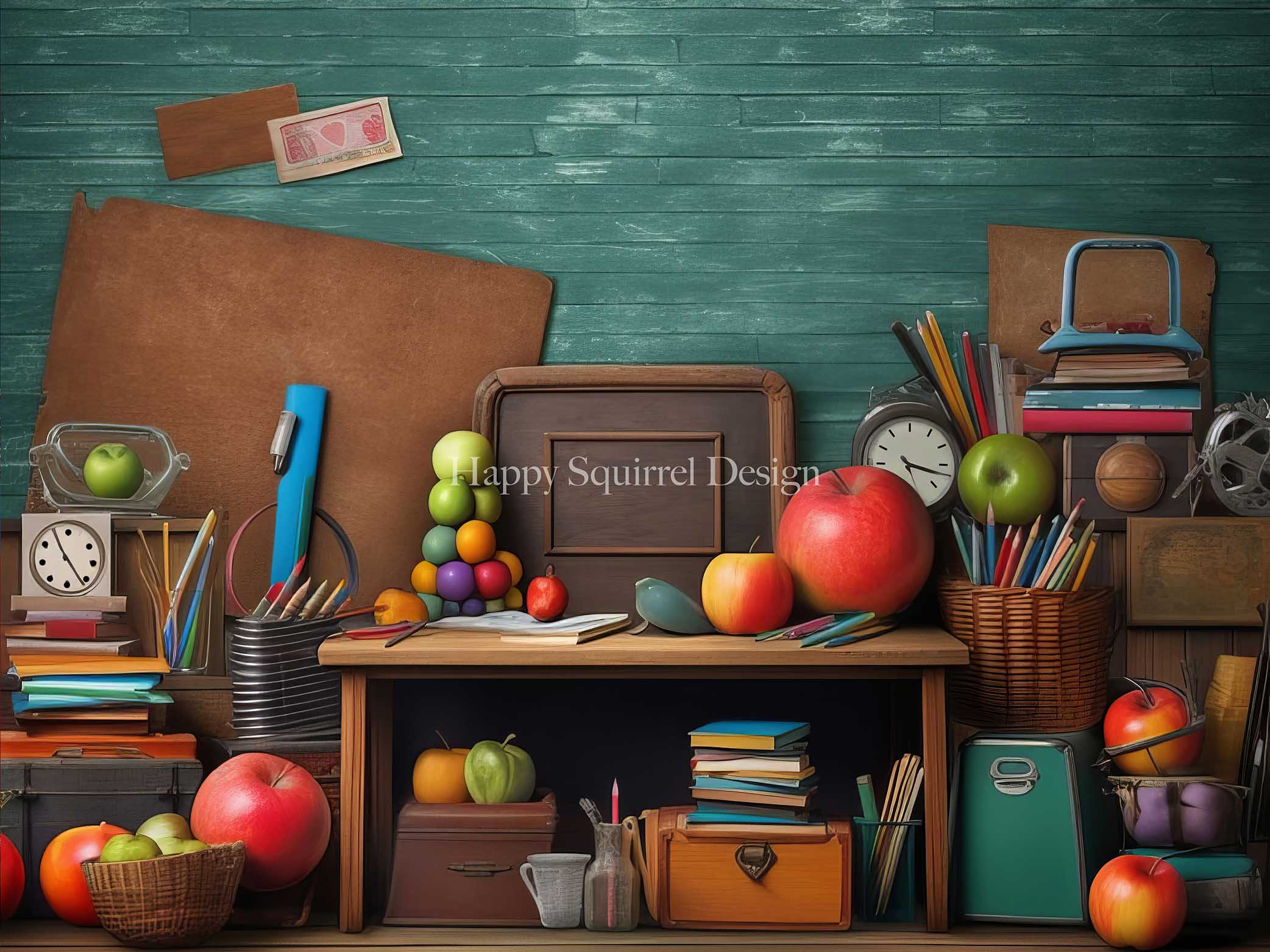 Kate Teachers Pet Classroom Backdrop Designed by Happy Squirrel Design - Kate Backdrop AU