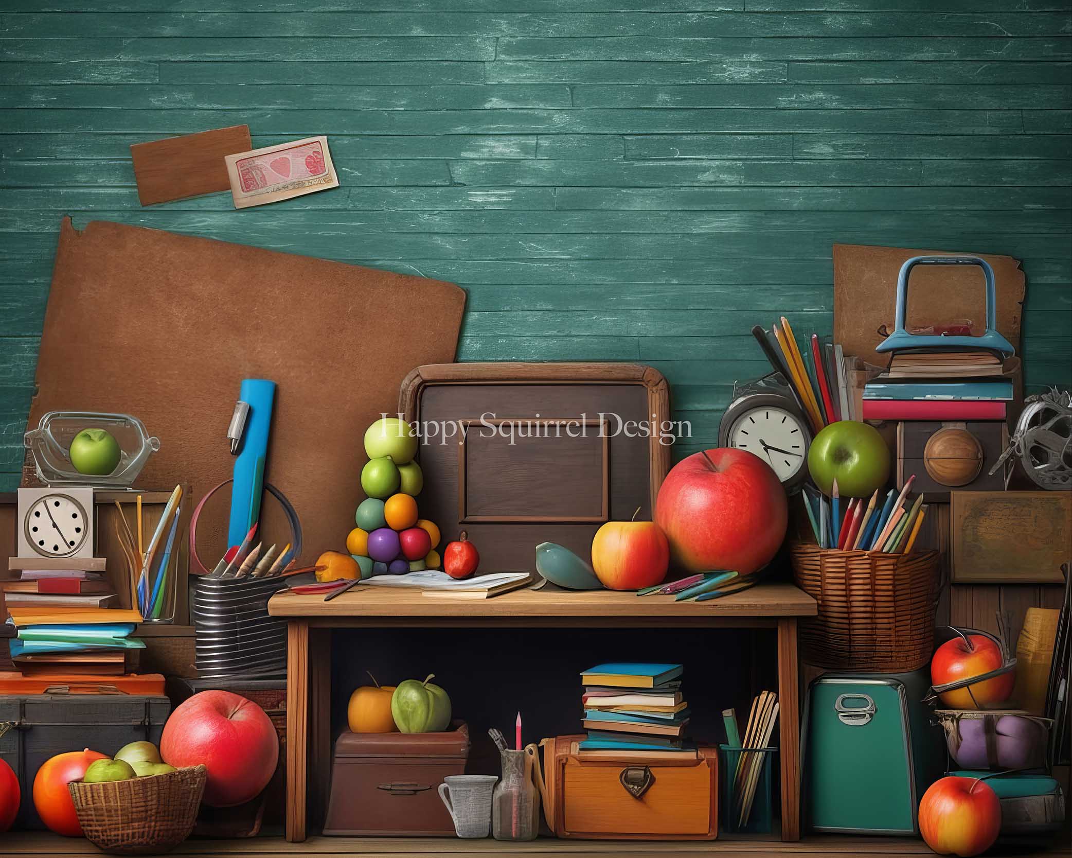 Kate Teachers Pet Classroom Backdrop Designed by Happy Squirrel Design