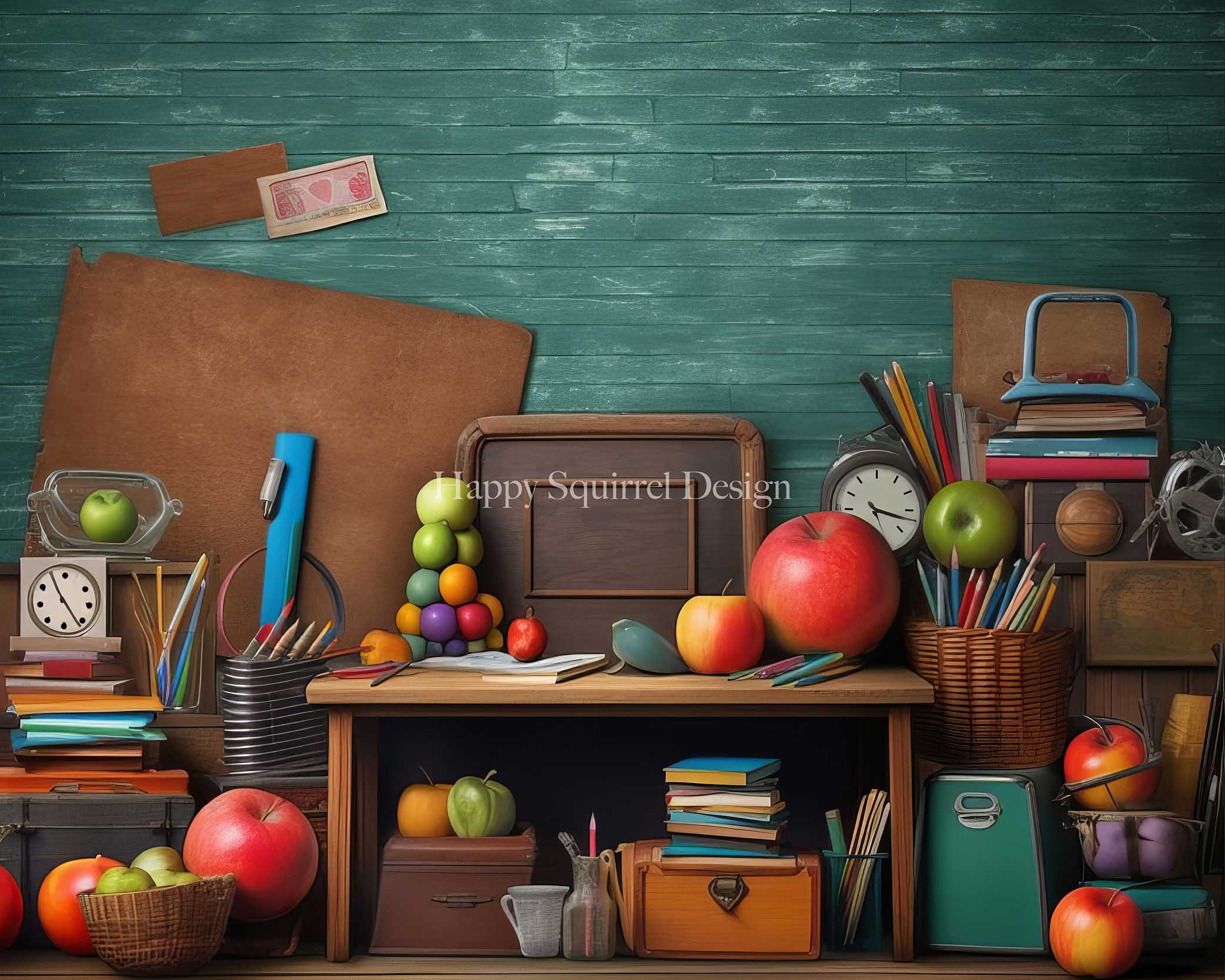 Kate Teachers Pet Classroom Backdrop Designed by Happy Squirrel Design - Kate Backdrop AU