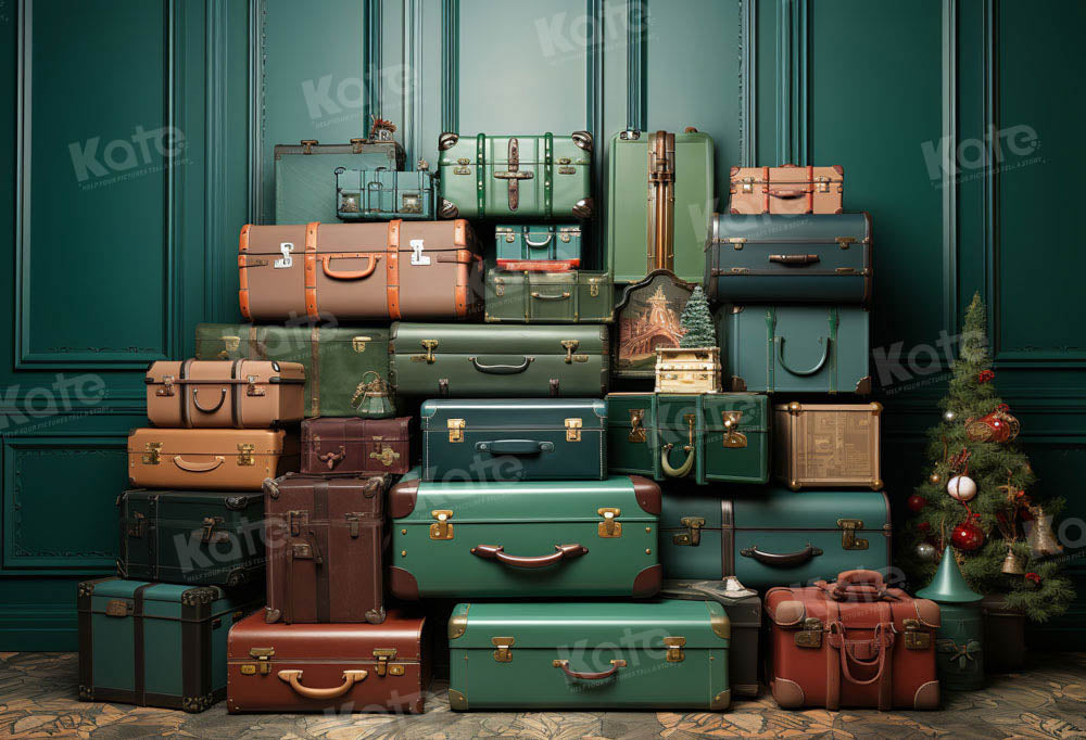 Kate Luggage and Green Wall Backdrop Designed by Emetselch - Kate Backdrop AU