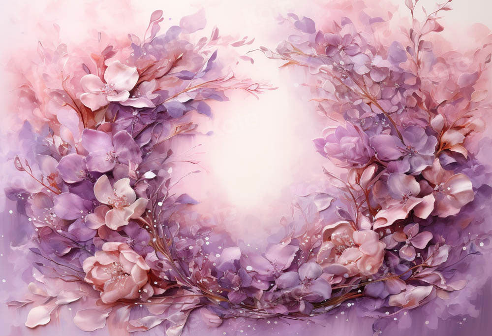 Kate Purple Fine Art Floral Swing Backdrop Designed by Emetselch - Kate Backdrop AU