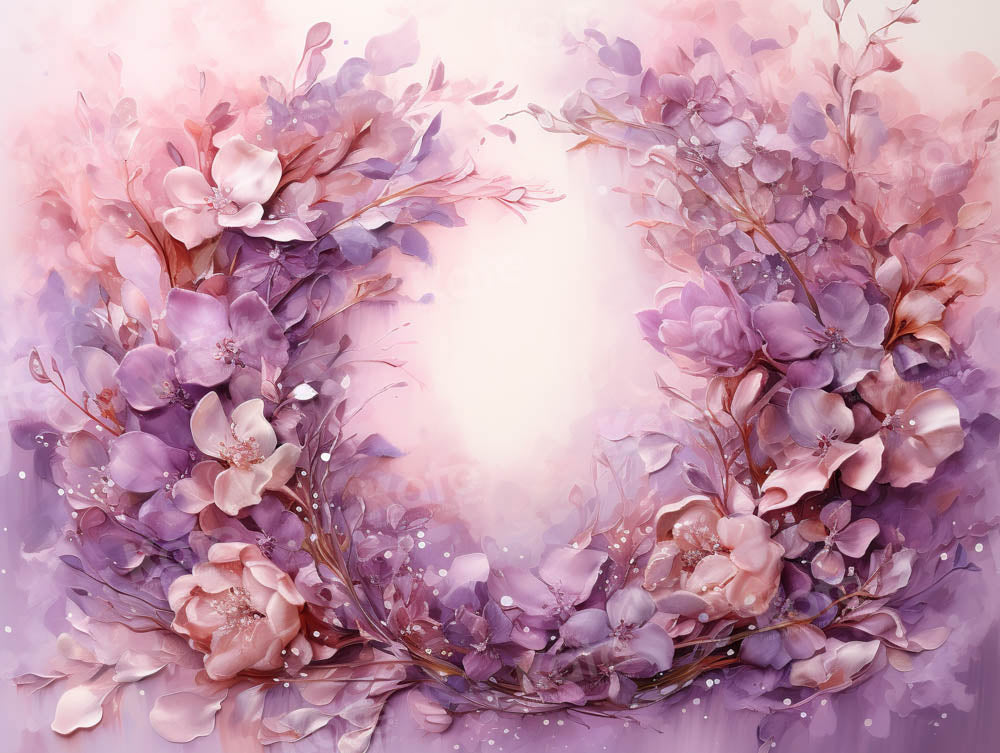 Kate Purple Fine Art Floral Swing Backdrop Designed by Emetselch - Kate Backdrop AU