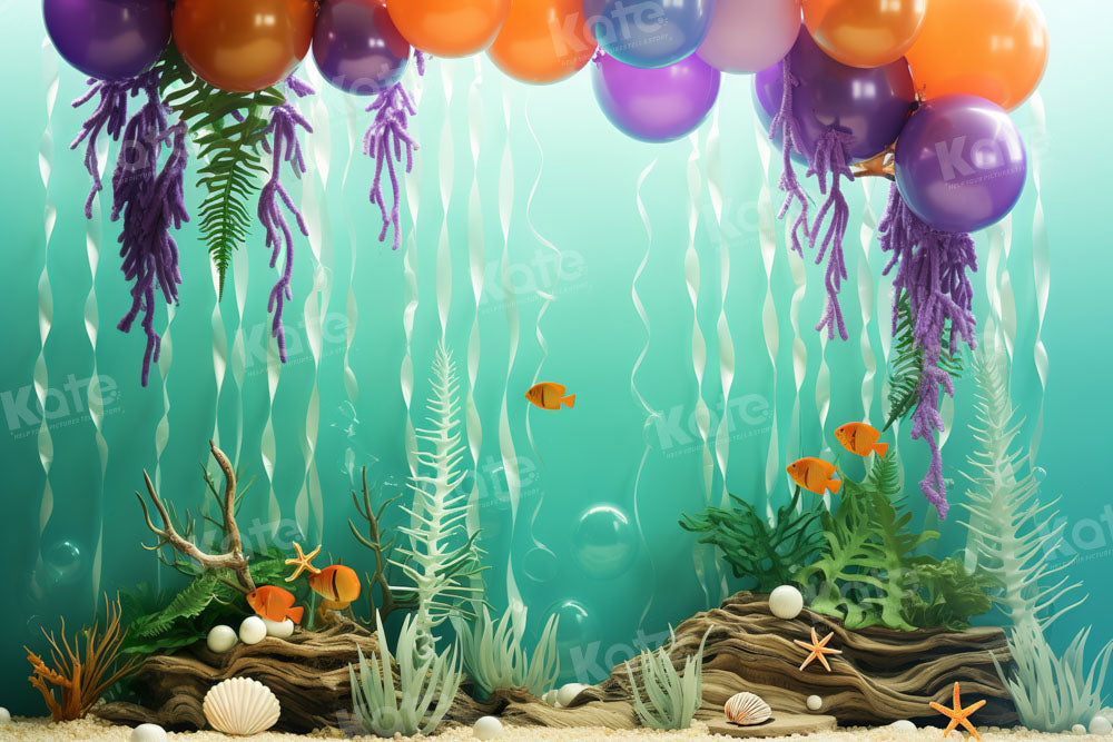 Kate Underwater Mermaid Balloon Backdrop Designed by Emetselch