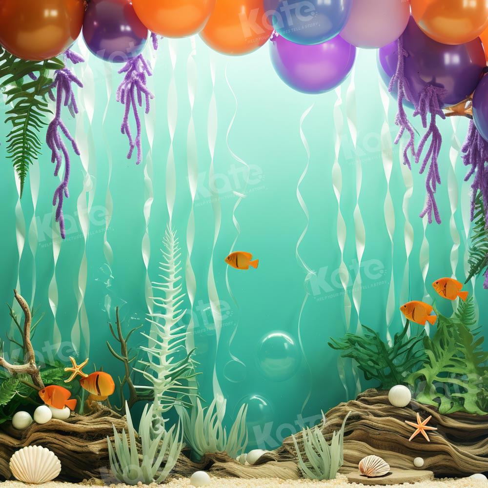 Kate Underwater Mermaid Balloon Backdrop Designed by Emetselch