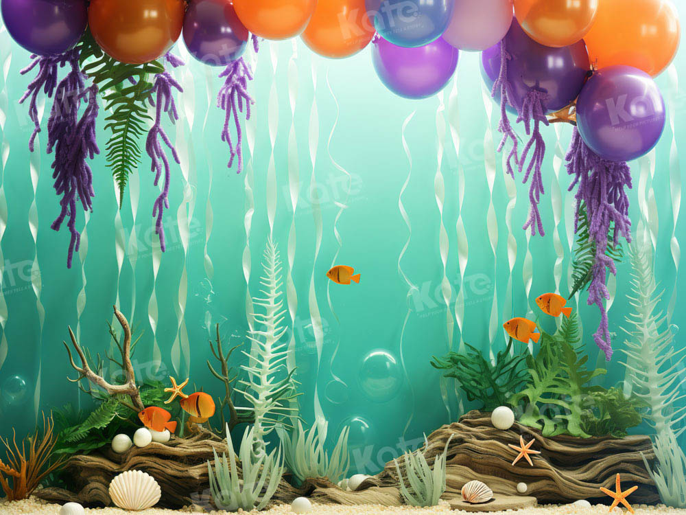 Kate Underwater Mermaid Balloon Backdrop Designed by Emetselch