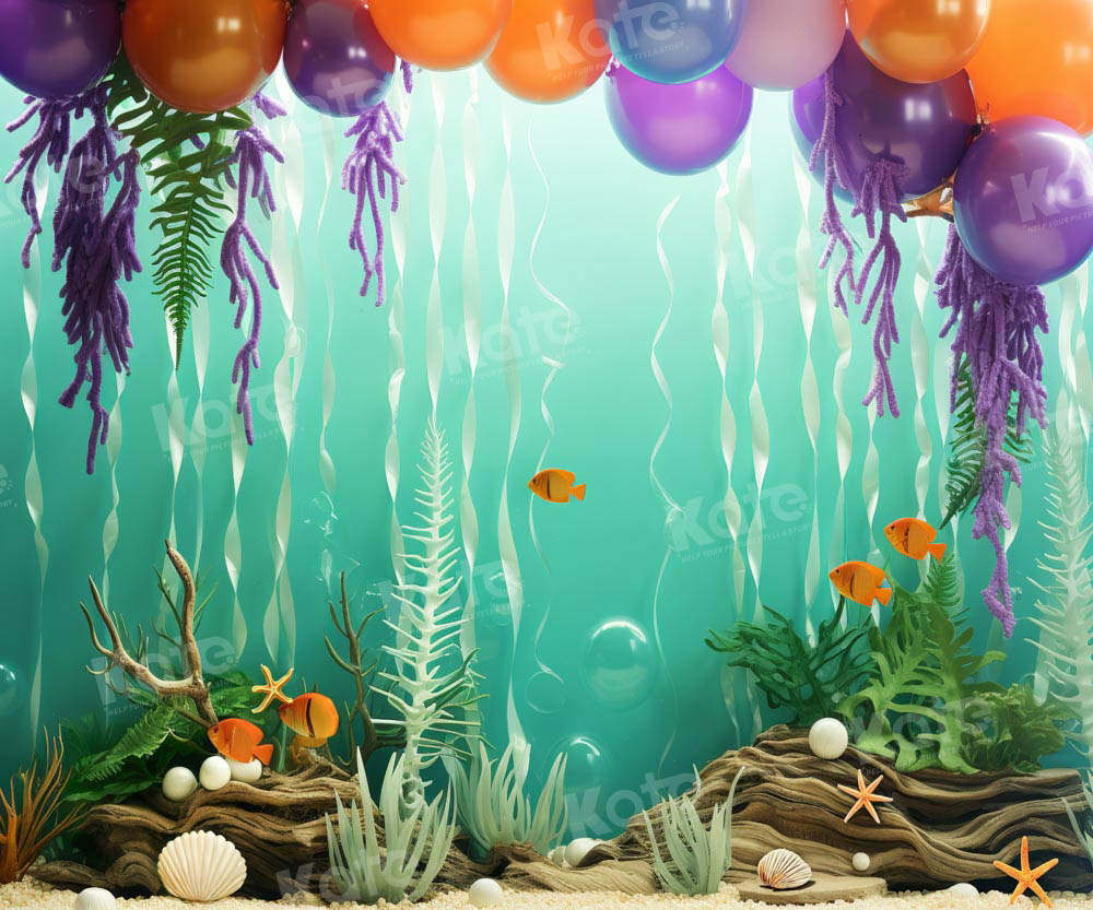 Kate Underwater Mermaid Balloon Backdrop Designed by Emetselch