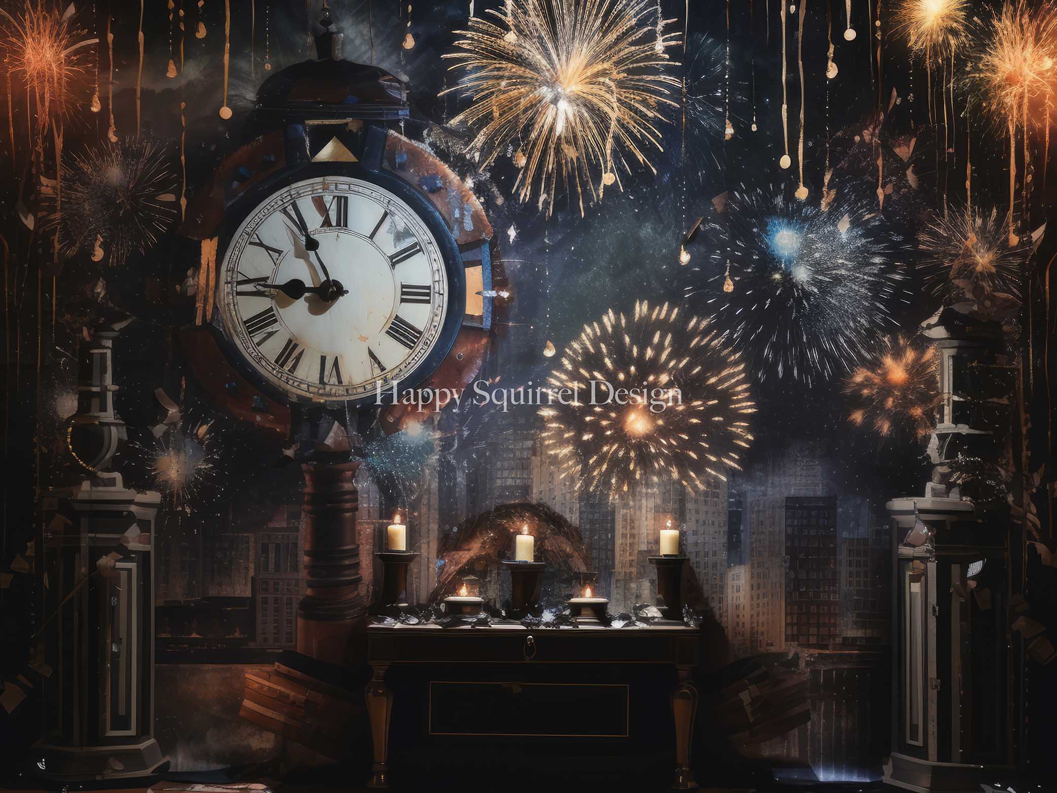 Kate Celebration Clock Designed by Happy Squirrel Design - Kate Backdrop AU