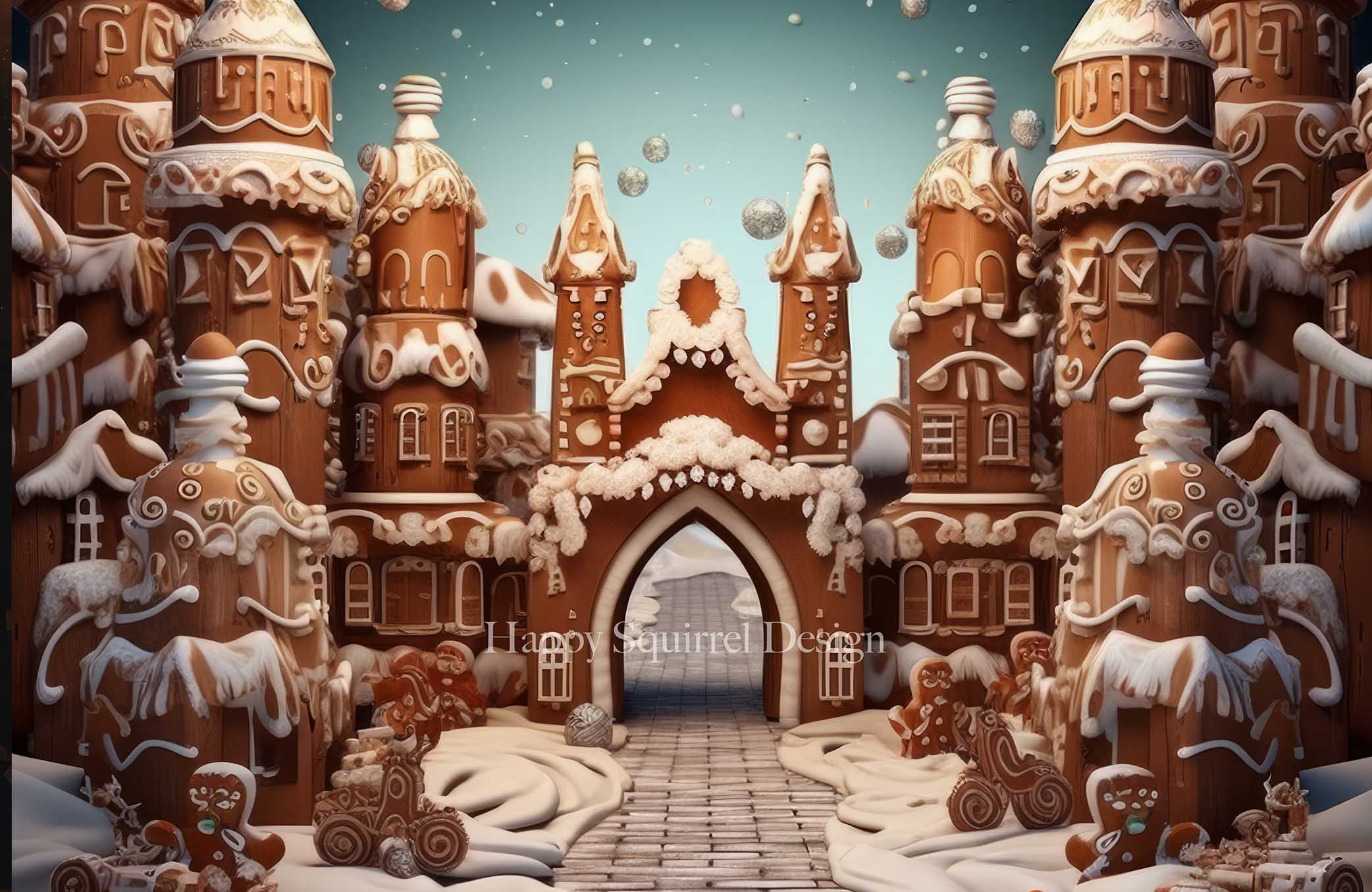 Kate Gingerbread Castle Designed by Happy Squirrel Design - Kate Backdrop AU