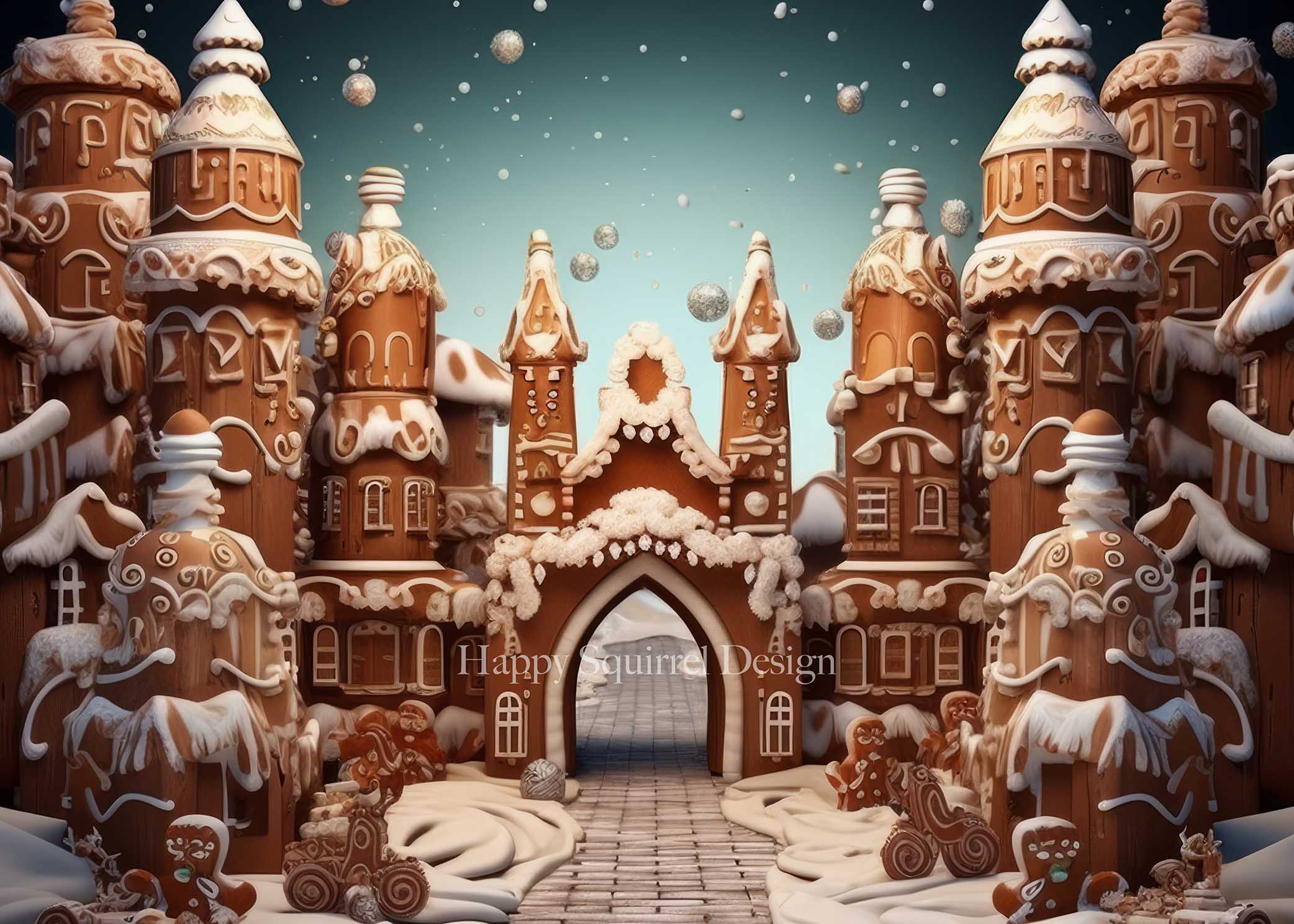 Kate Gingerbread Castle Designed by Happy Squirrel Design - Kate Backdrop AU