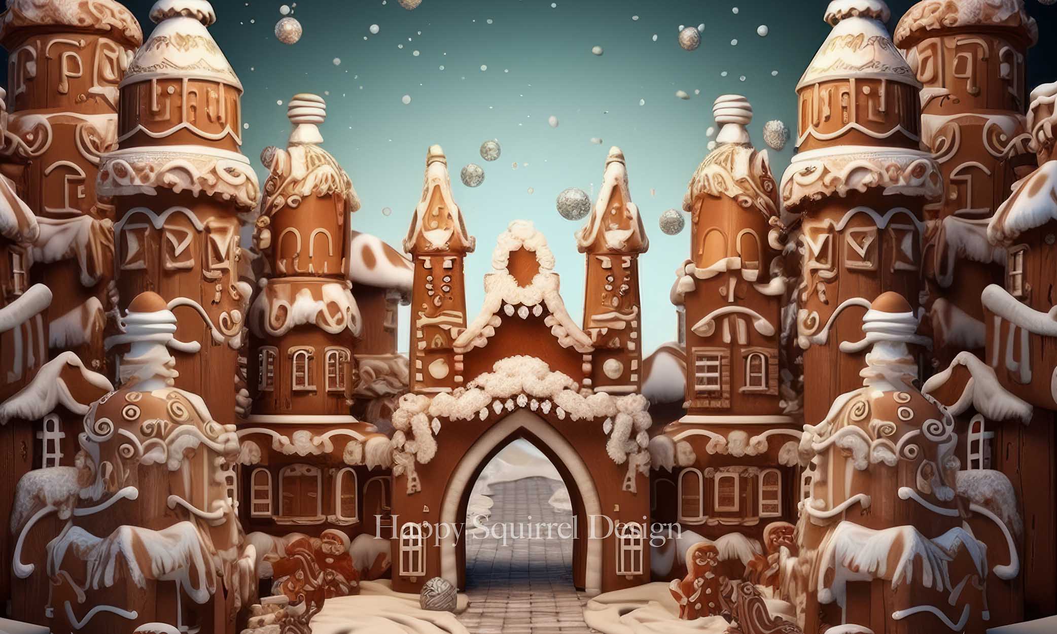 Kate Gingerbread Castle Designed by Happy Squirrel Design - Kate Backdrop AU
