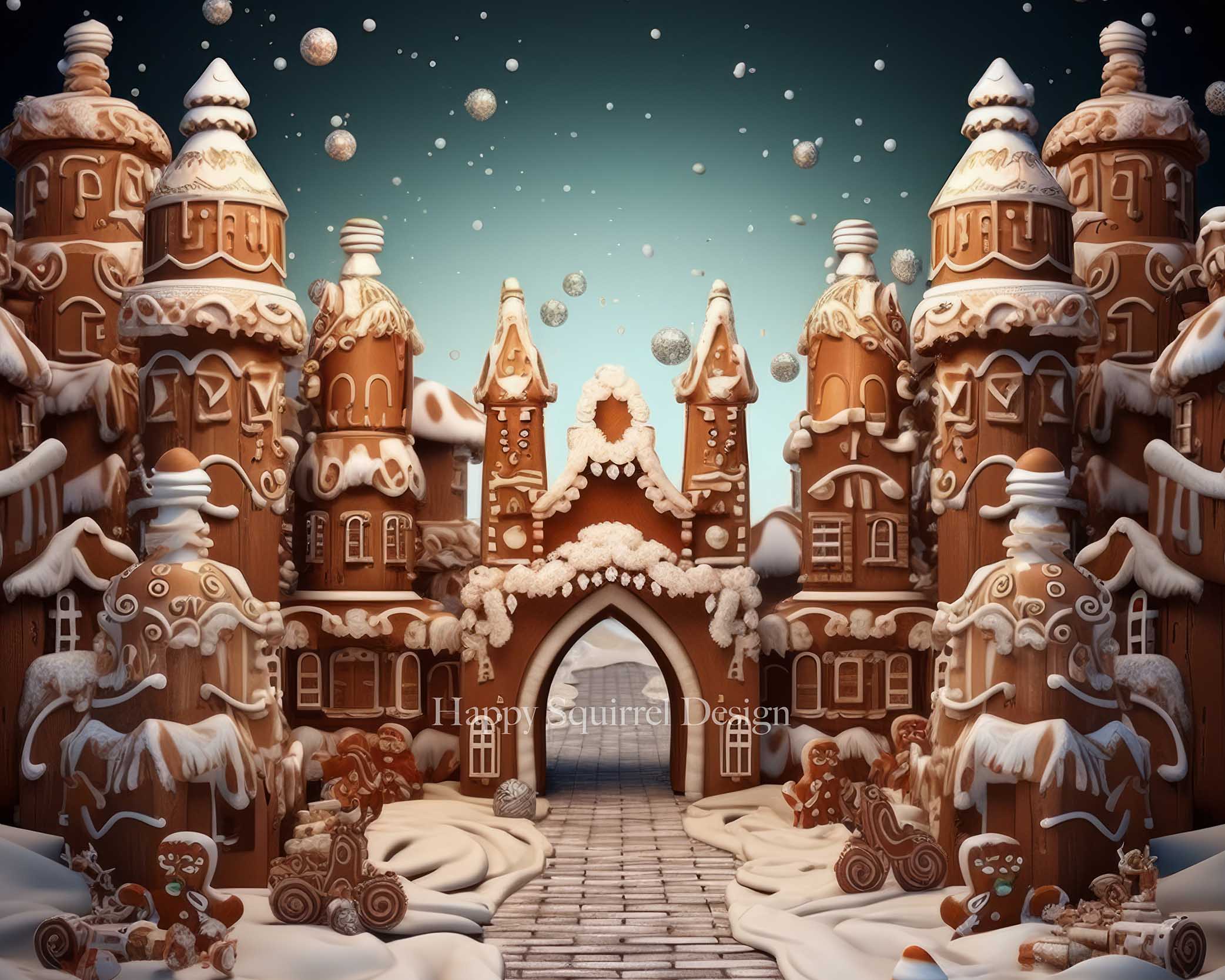 Kate Gingerbread Castle Designed by Happy Squirrel Design - Kate Backdrop AU