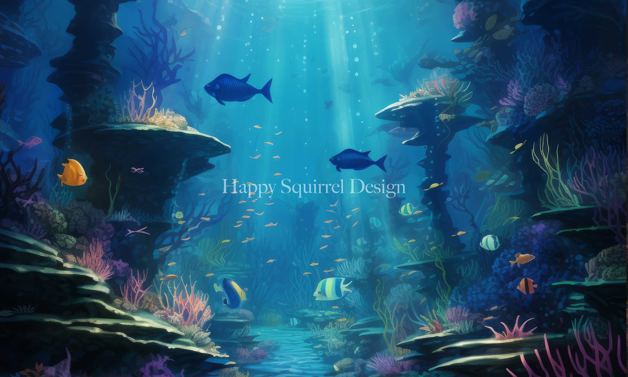 Kate Ocean Reef Backdrop Designed by Happy Squirrel Design