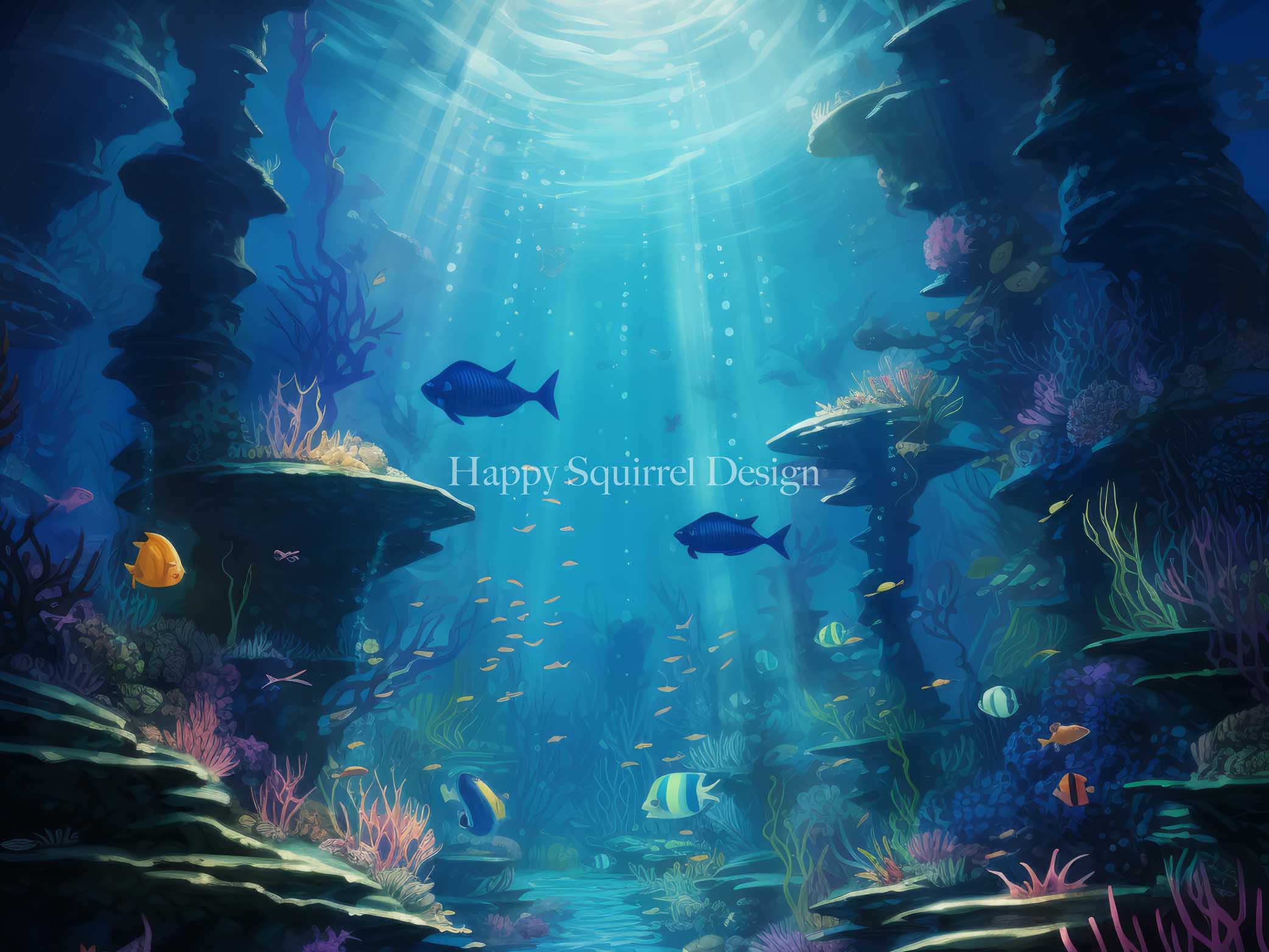 Kate Ocean Reef Backdrop Designed by Happy Squirrel Design - Kate Backdrop AU