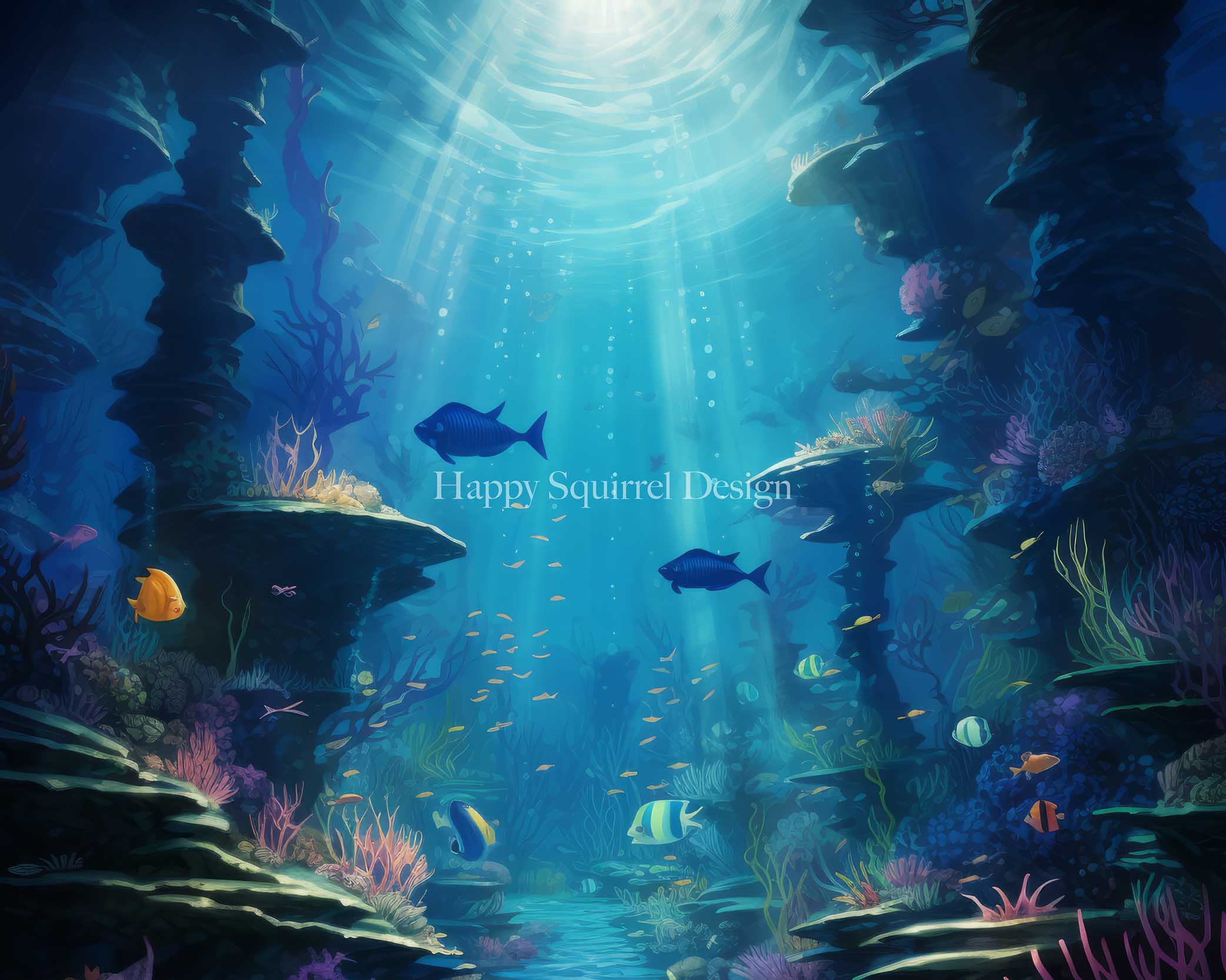 Kate Ocean Reef Backdrop Designed by Happy Squirrel Design - Kate Backdrop AU