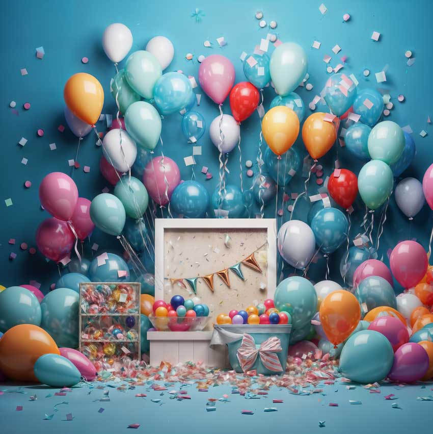 Kate Balloon Party Birthday Backdrop Cake Smash for Photography