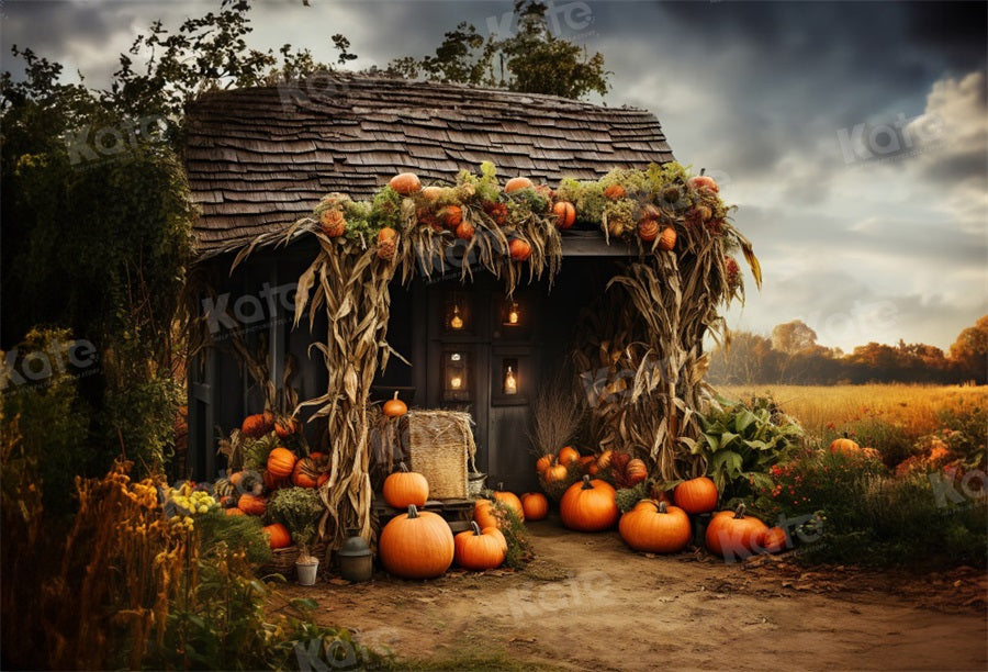 Kate Farm Pumpkin Harvest Backdrop for Photography