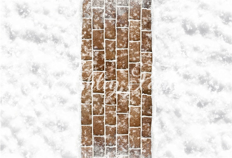 Kate Gingerbread House Floor Mat Backdrop Designed by Ashley Paul - Kate Backdrop AU
