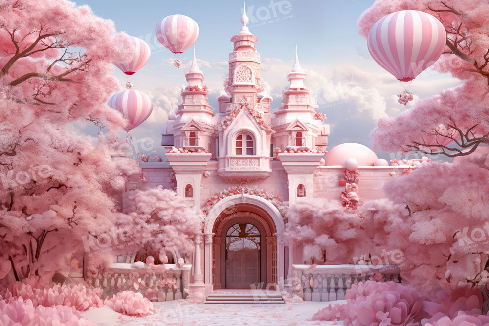 Kate Spring Cherry Blossom Castle Backdrop Designed by Emetselch - Kate Backdrop AU