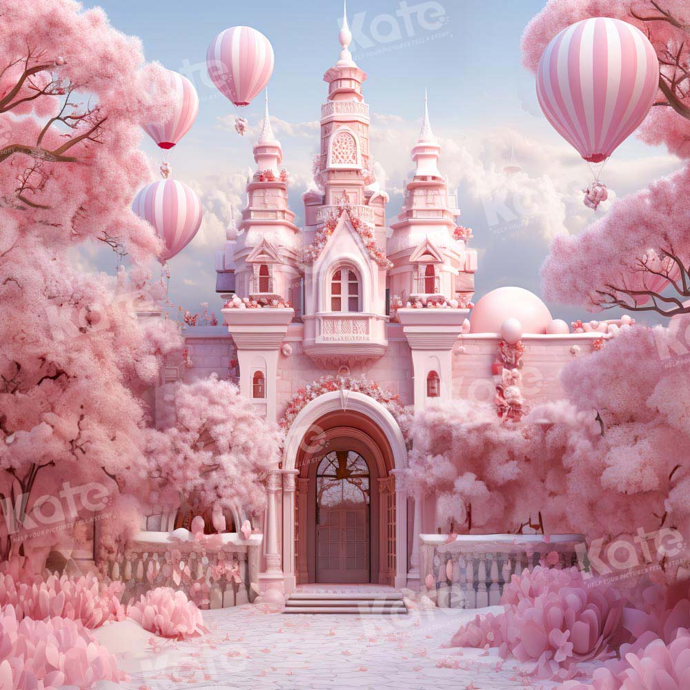 Kate Spring Cherry Blossom Castle Backdrop Designed by Emetselch - Kate Backdrop AU