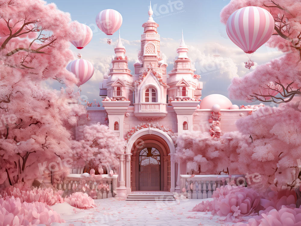 Kate Spring Cherry Blossom Castle Backdrop Designed by Emetselch - Kate Backdrop AU