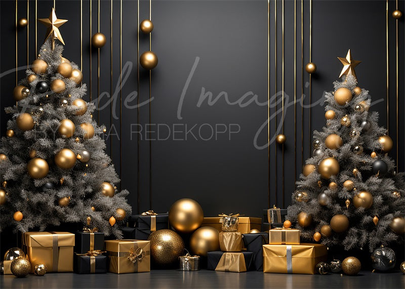 Kate Dark Christmas Tree and Wall Backdrop Designed by Lidia Redekopp