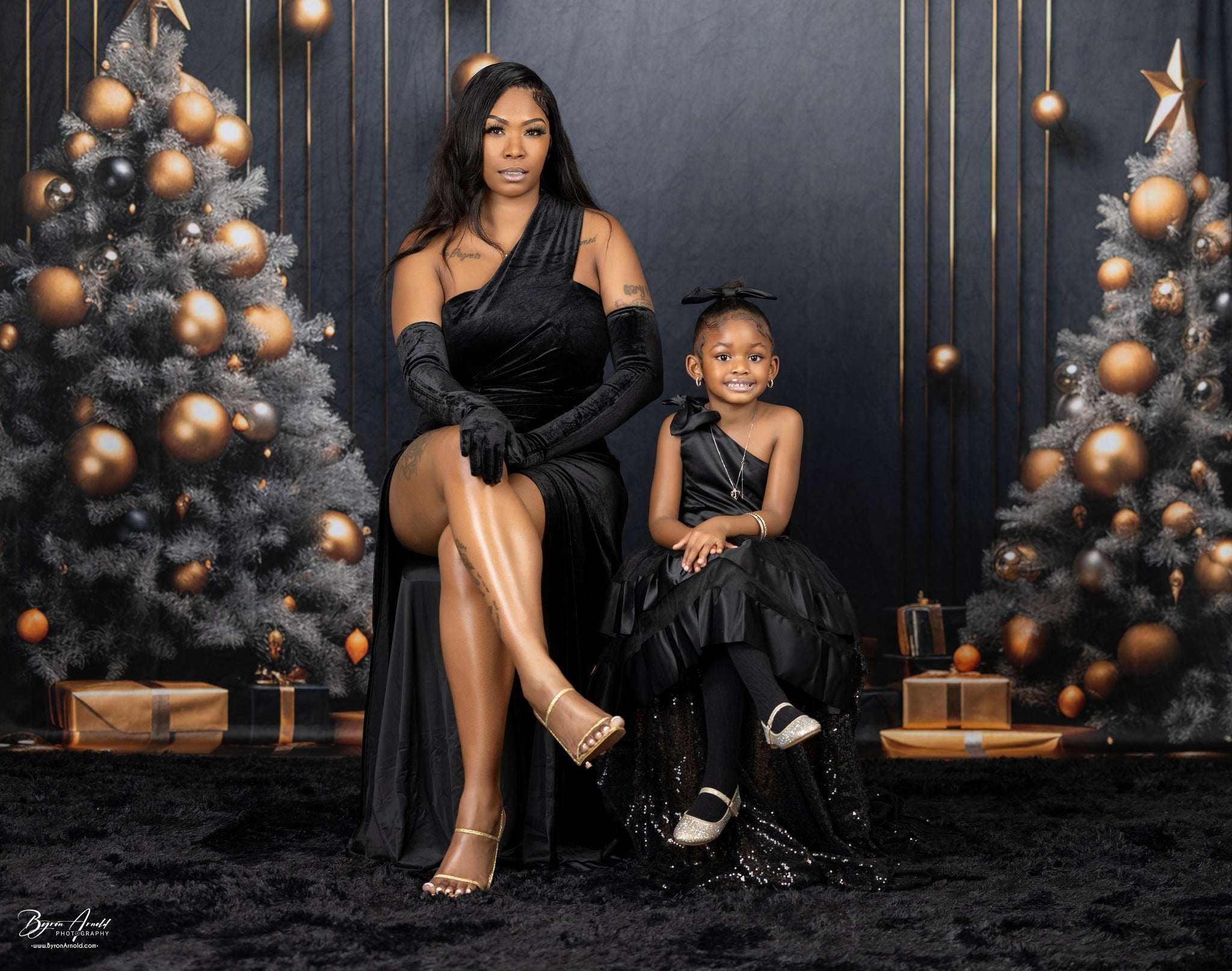Kate Dark Christmas Tree and Wall Backdrop Designed by Lidia Redekopp - Kate Backdrop AU
