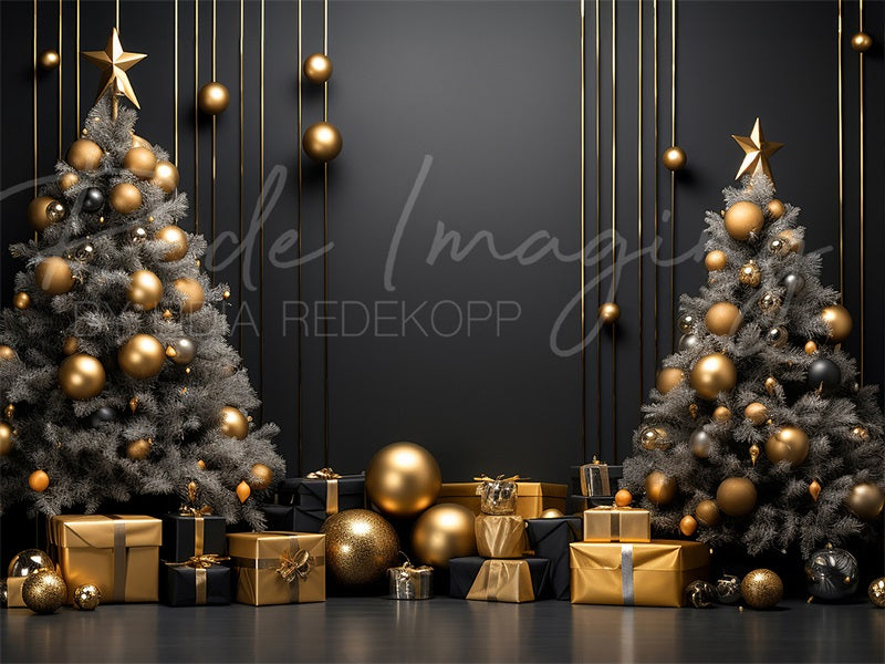 Kate Dark Christmas Tree and Wall Backdrop Designed by Lidia Redekopp - Kate Backdrop AU