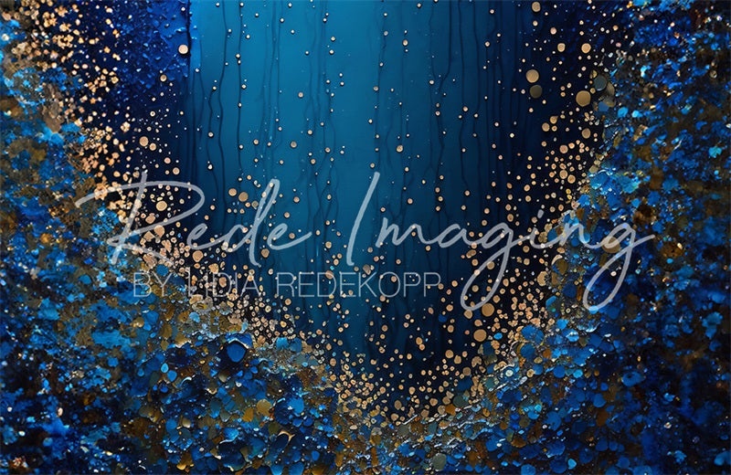 Kate Blue Abstract Backdrop Designed by Lidia Redekopp