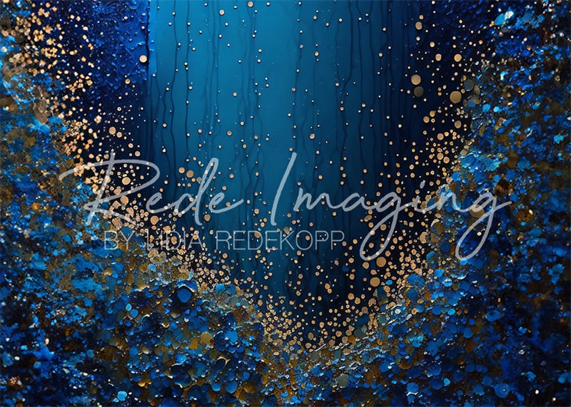 Kate Blue Abstract Backdrop Designed by Lidia Redekopp