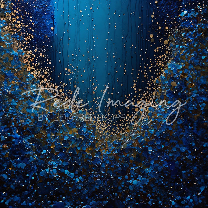 Kate Blue Abstract Backdrop Designed by Lidia Redekopp