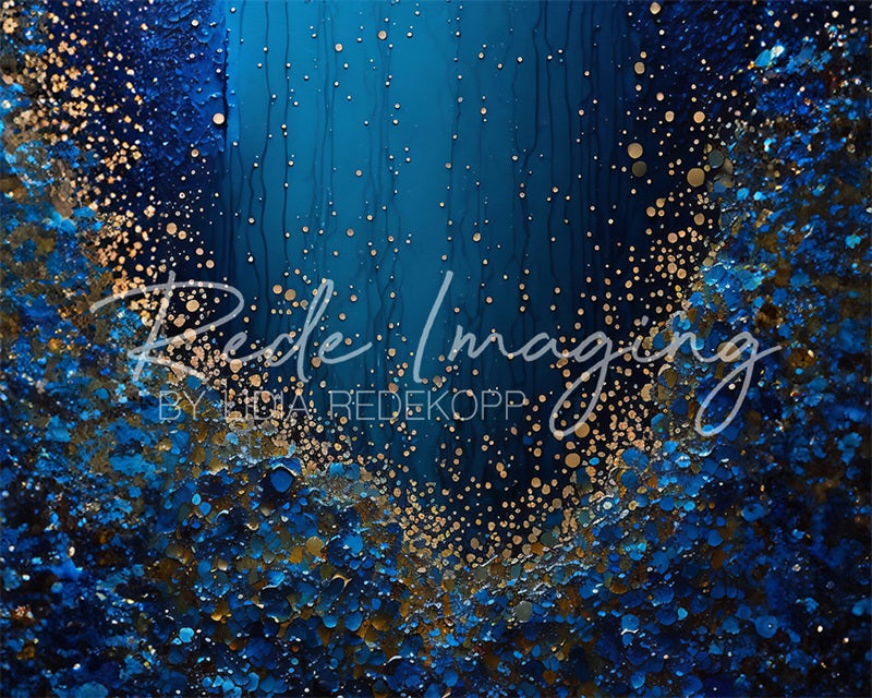 Kate Blue Abstract Backdrop Designed by Lidia Redekopp