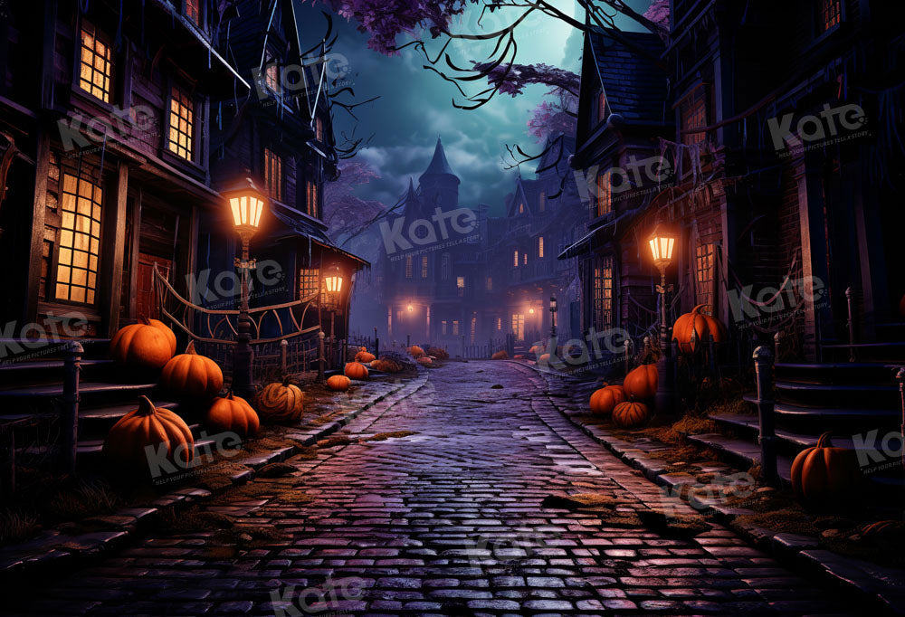 Kate Halloween Night Street Backdrop Designed by Chain Photography
