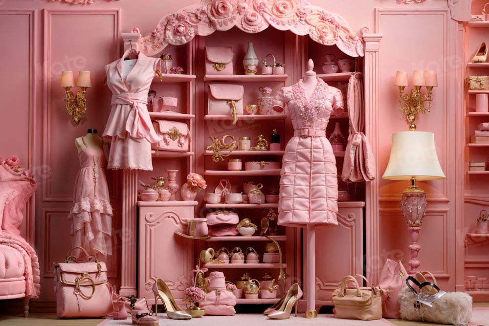 Kate Pink Cloakroom Backdrop Princess Room Designed by GQ