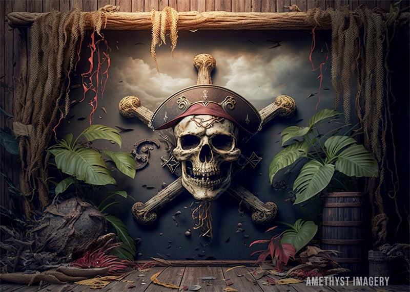 Kate Pirate Bones Backdrop Designed by Angela Miller - Kate Backdrop AU