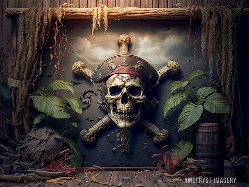Kate Pirate Bones Backdrop Designed by Angela Miller - Kate Backdrop AU