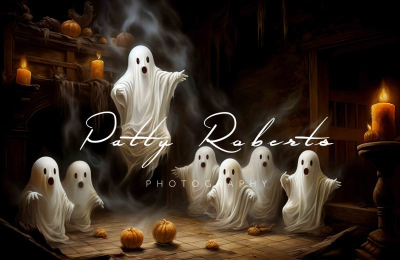 Kate Spooky Halloween Ghosts Backdrop Designed by Patty Robertss