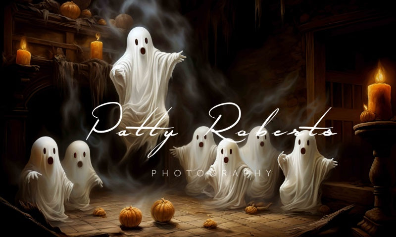 Kate Spooky Halloween Ghosts Backdrop Designed by Patty Robertss