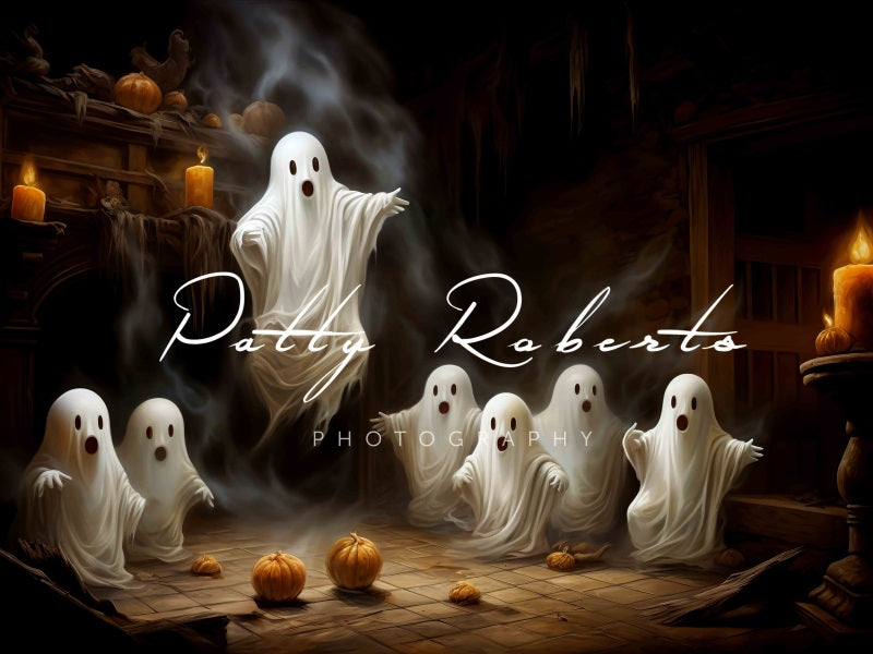 Kate Spooky Halloween Ghosts Backdrop Designed by Patty Robertss