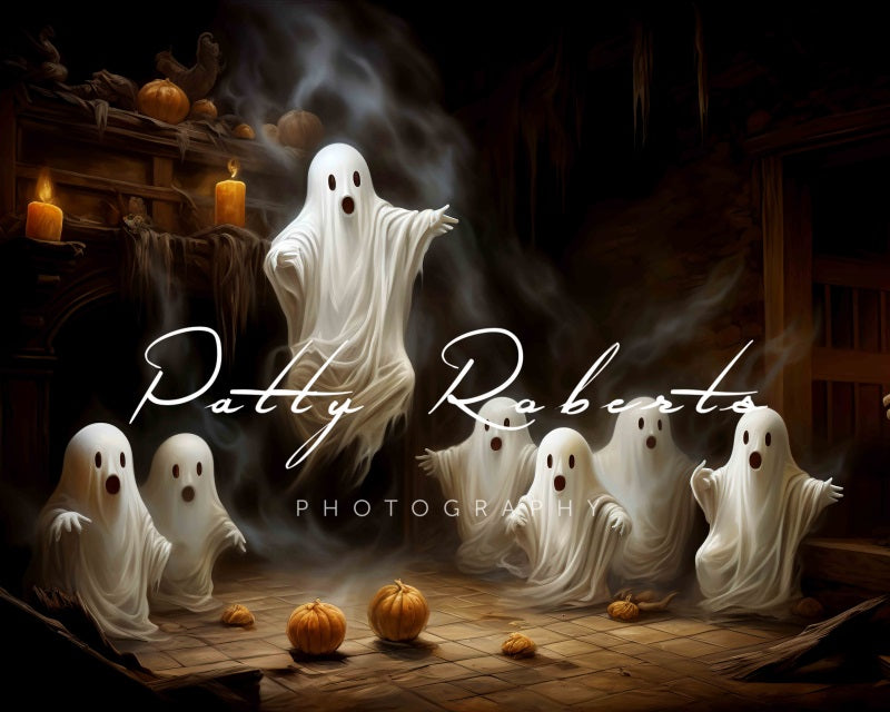 Kate Spooky Halloween Ghosts Backdrop Designed by Patty Robertss