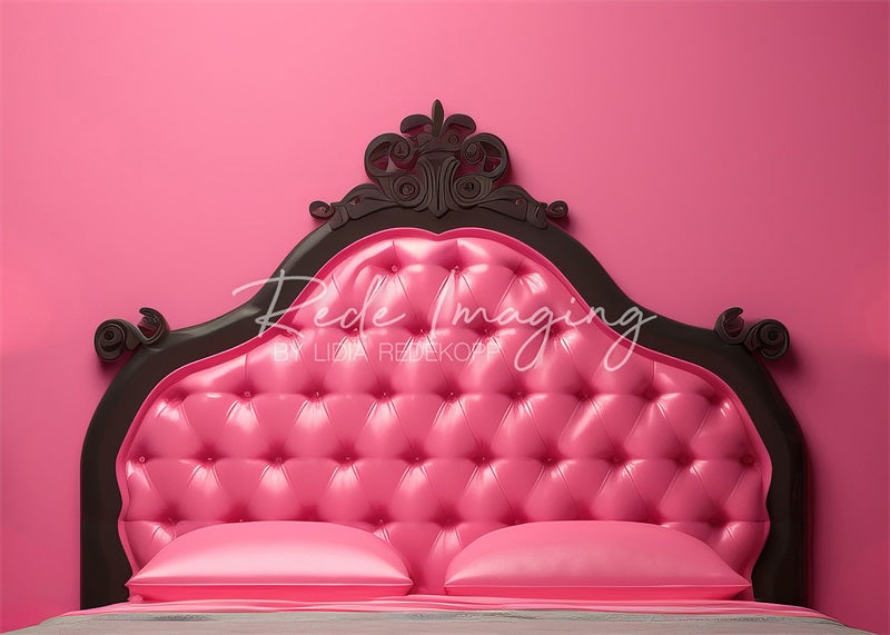 Kate Pink Black Headboard Backdrop Designed by Lidia Redekopp - Kate Backdrop AU