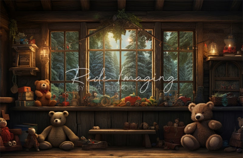 Kate Teddy Cabin Backdrop Designed by Lidia Redekopp