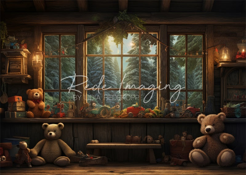 Kate Teddy Cabin Backdrop Designed by Lidia Redekopp
