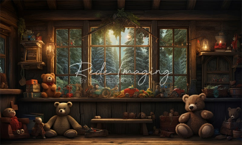 Kate Teddy Cabin Backdrop Designed by Lidia Redekopp