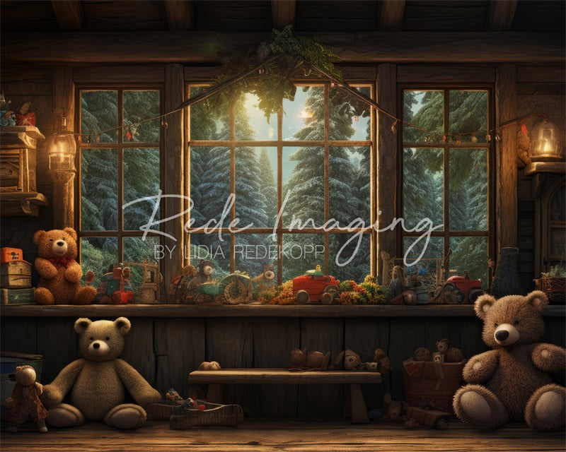 Kate Teddy Cabin Backdrop Designed by Lidia Redekopp