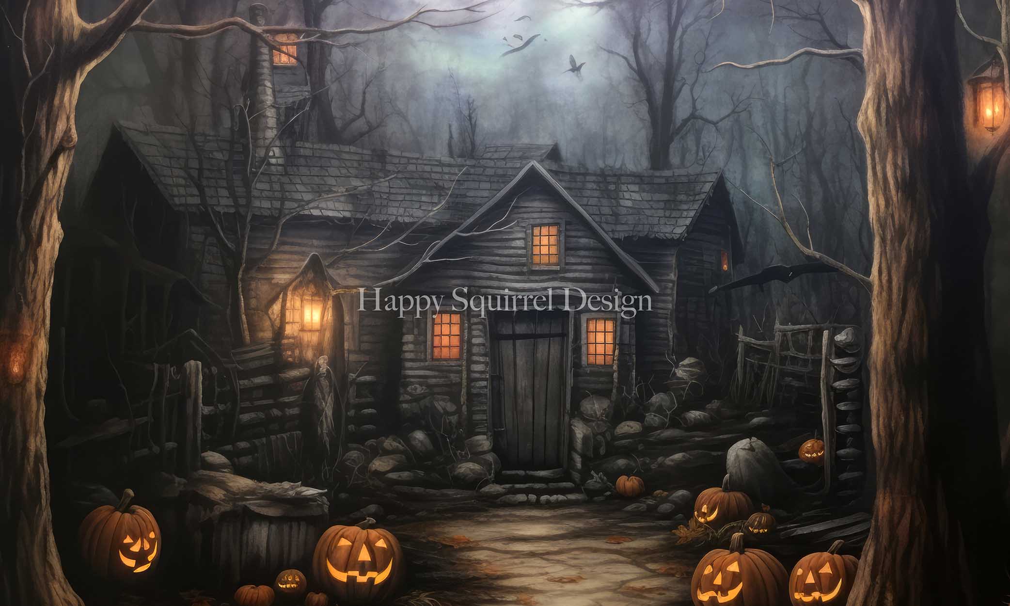 Kate House in the Woods Backdrop Designed by Happy Squirrel Design - Kate Backdrop AU