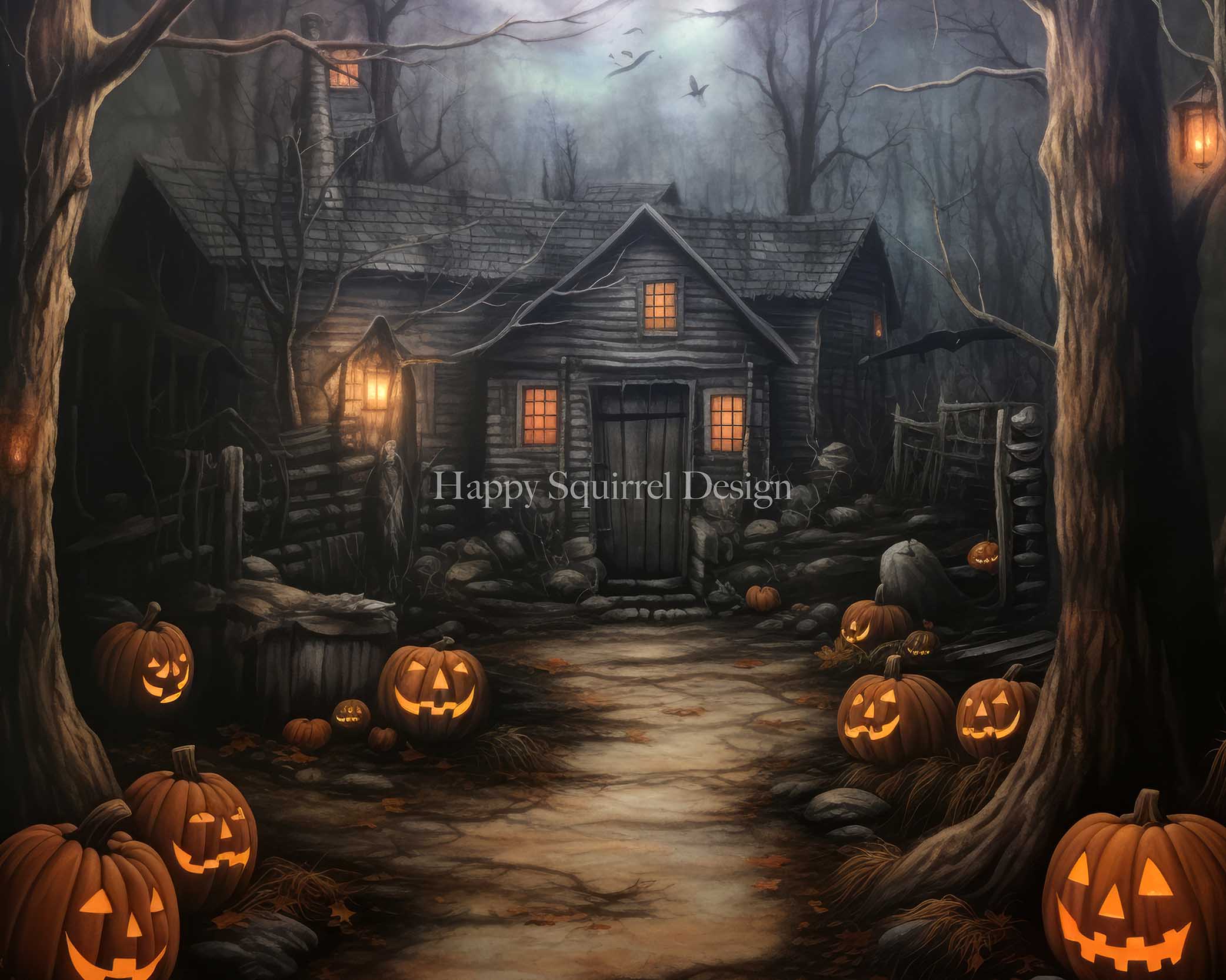 Kate House in the Woods Backdrop Designed by Happy Squirrel Design - Kate Backdrop AU