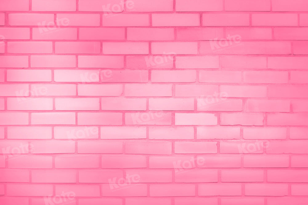 Kate Pink Brick Wall Floor Backdrop Designed by Kate Image