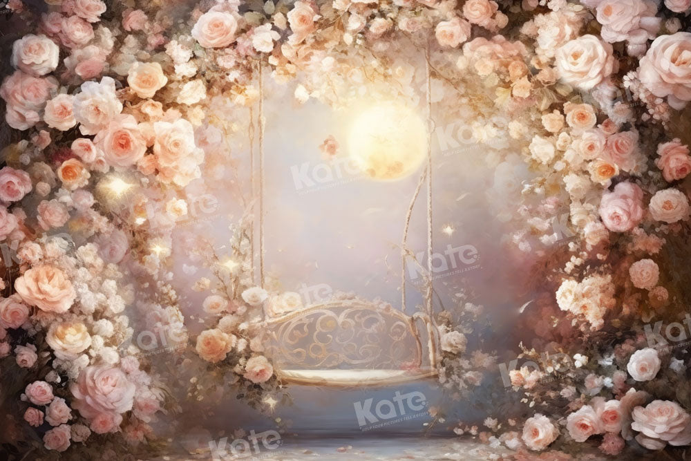 Kate Fine Art Pink Flower Swing Backdrop Designed by Chain Photography - Kate Backdrop AU