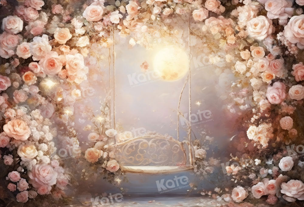 Kate Fine Art Pink Flower Swing Backdrop Designed by Chain Photography - Kate Backdrop AU